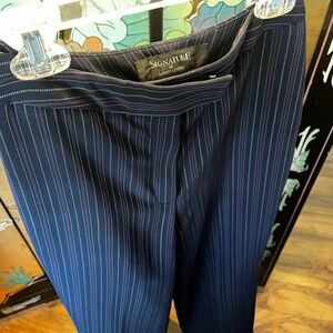 Signature Navy and Pink Pinstripe Pants